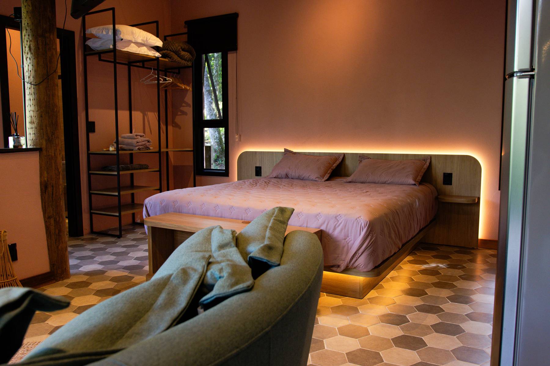 Cabana Rosa: o quarto