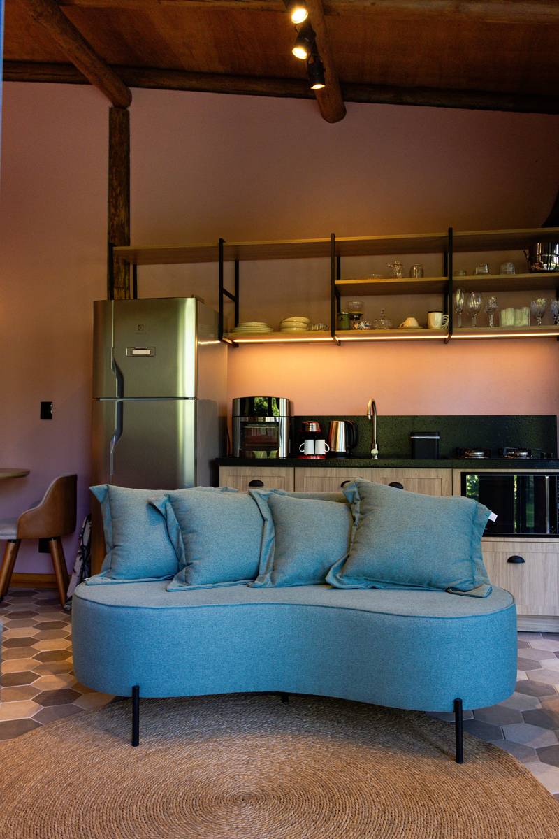 Cabana Rosa: a sala