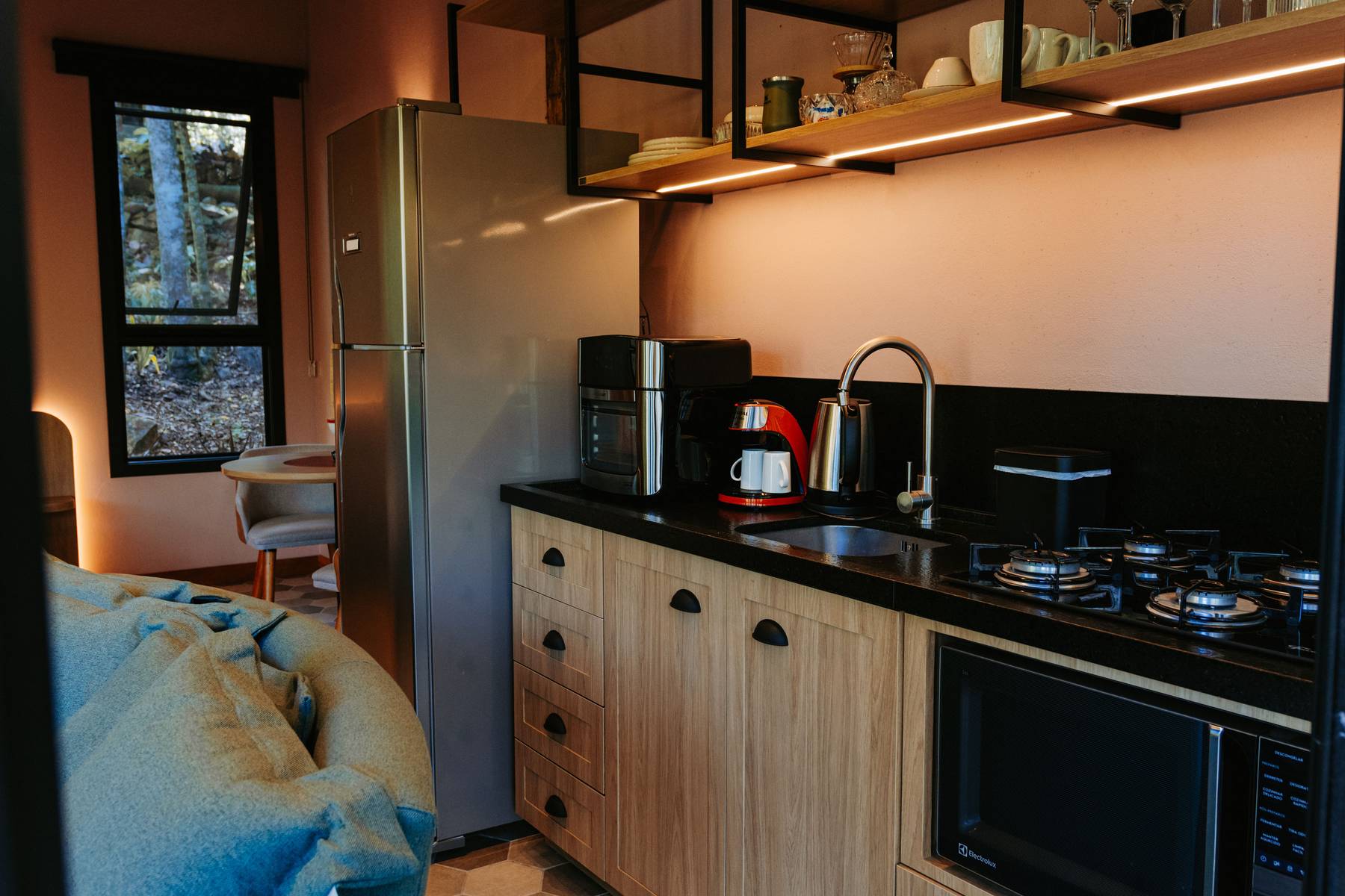 Cabana Rosa: a cozinha